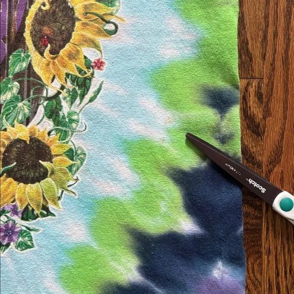 Vintage 90s Grateful Dead Liquid Blue Tie-Dye Terrapin Station Graphic Band Tee - Picture 6 of 8